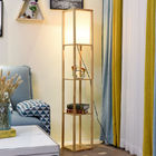 Nordic decoration home Floor Lamp for Living Room minimalist wood shelf tea table Lamp（WH-MFL-10)