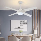 Remote Control Ceiling Fan Light Nordic Modern Dinning Room Bedroom Living Room Restaurant Solid Wood LED Fan Lamp(WH-CL