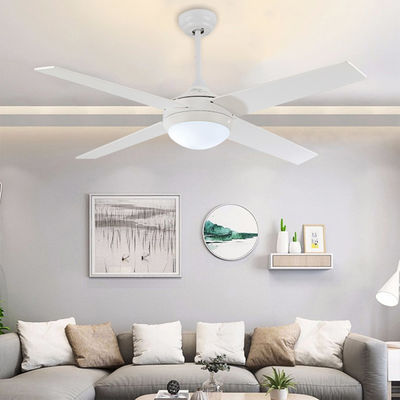 Remote Control Ceiling Fan Light Nordic Modern Dinning Room Bedroom Living Room Restaurant Solid Wood LED Fan Lamp(WH-CL