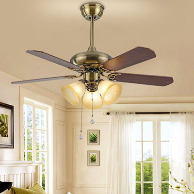 Remote Control Fan Light Glass Lampshade Modern Dinning Room Bedroom Wooden fan with light(WH-CLL-08)