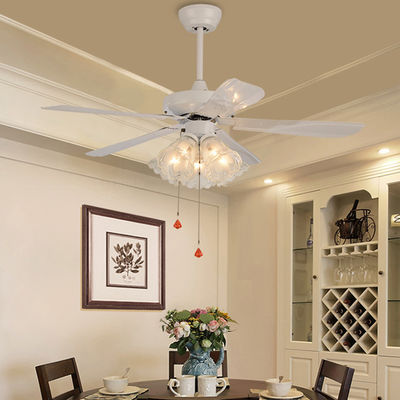 Nordic ceiling fan 5 leaves light living room dining room modern minimalist remote control ceiling fan Lamp(WH-CLL-24)