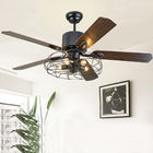 52 inch retro fan lamp Invisible leaves remote control ceiling fan with light(WH-CLL-30)