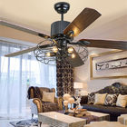 52 inch retro fan lamp Invisible leaves remote control ceiling fan with light(WH-CLL-30)