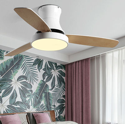 Wood Ceiling Fan with Light LED Modern Kitchen/ Restaurant/Bedroom Nordic smart ceiling fan Light(WH-CLL-31)