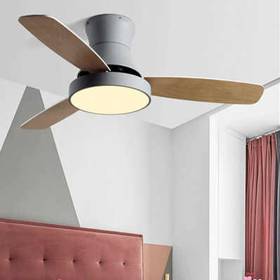 Wood Ceiling Fan with Light LED Modern Kitchen/ Restaurant/Bedroom Nordic smart ceiling fan Light(WH-CLL-31)