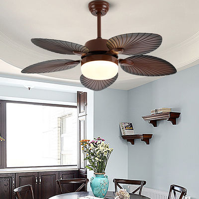 52 Inch Vintage Palm Ceilings Fan with LED Lights and Remote Control  Color ceiling fan  light remote(WH-CLL-35)