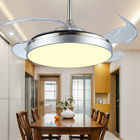 Ceiling fan lamp remote control dimming modern invisible acrylic leaf ceiling fan lamp(WH-VLL-05)