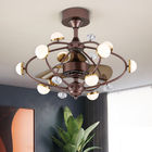 Nordic Invisible Fan lights Frequency Conversion Chandelier with Remote Control retractable ceiling fan((WH-VLL-06)