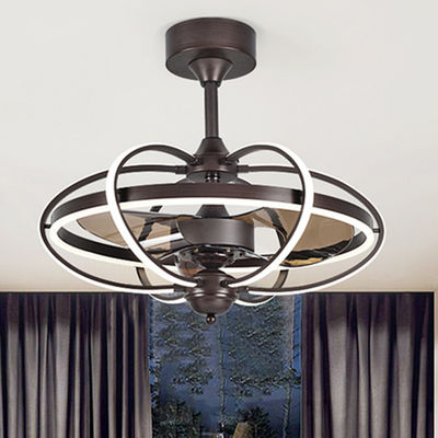 Nordic Invisible Fan lights Frequency Conversion Chandelier with Remote Control retractable ceiling fan((WH-VLL-06)