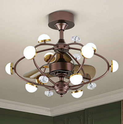 Nordic Invisible Fan lights Frequency Conversion Chandelier with Remote Control retractable ceiling fan((WH-VLL-06)