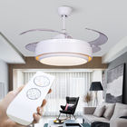 ceiling fan remote control light invisible retractable 42 inch retro fan leaf fan with light(WH-VLL-08)