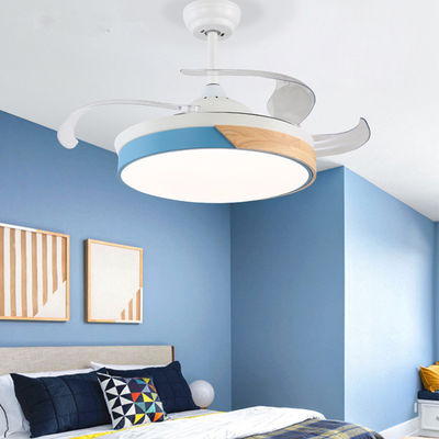 Macaron 42 inch led ceiling fan with light remote control Fans lamp bedroom home restaurant chandelier fan（WH-VLL-09)