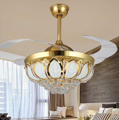 Ceiling fans Nordic Modern crystal light christmas decorations for home living room hotel  Ceiling Fan lamp(WH-VLL-10)