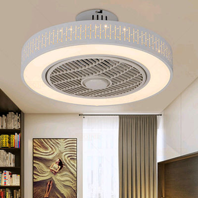 Modern Style Ceiling Fan with APP and Controller Fashion Round Indoor Outdoor ceiling fan led(WH-VLL-12)