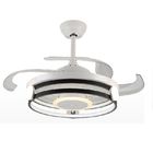 Nordic Ceiling Fan with Lights Invisible Retractable Blade Industrial retractable ceiling fan Light(WH-VLL-20)