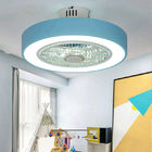 Macaron Fan ceiling with remote control dimming 19 inch  fan lamp for girl bedroom modern ceiling fan light(WH-VLL-14)