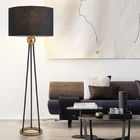 American Retro Floor Lamp For Living Room Black Fabric Shade Nordic Villa Hotel Hadley Floor Lamp(WH-MFL-147)