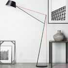 Postmodern Beautiful lines aluminum shade floor lamp for living room Spar Floor Lamp（WH-MFL-170)