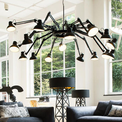 Black White Vintage Pendant Lights Industrial Light Spider Light Suspension Dear Ingo Chandelier（WH-MI-85)