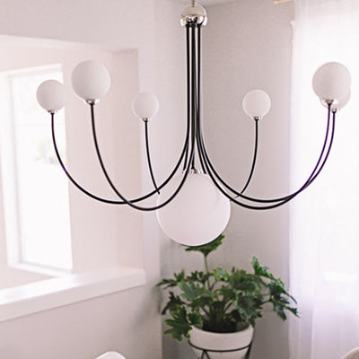 Nordic medieval elbow chandeliers lights bedroom living room White LED Chandelier（WH-MI-105)