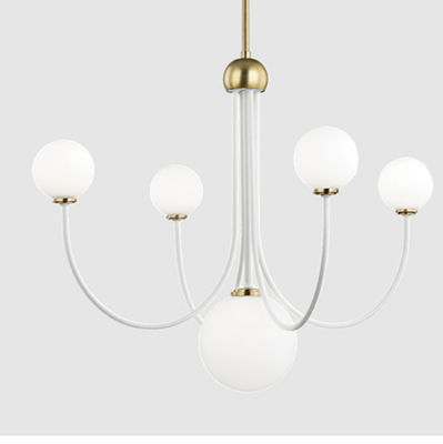 Nordic medieval elbow chandeliers lights bedroom living room White LED Chandelier（WH-MI-105)