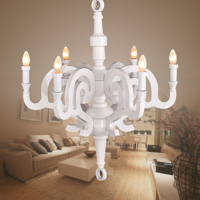 White Chandelier Postmodern indoor lighting candle chandelier Paper Chandelier L Patchwork（WH-MI-109)