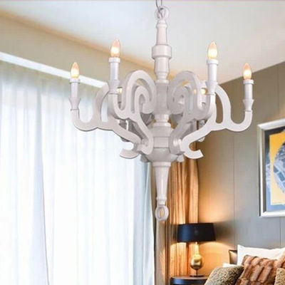 White Chandelier Postmodern indoor lighting candle chandelier Paper Chandelier L Patchwork（WH-MI-109)