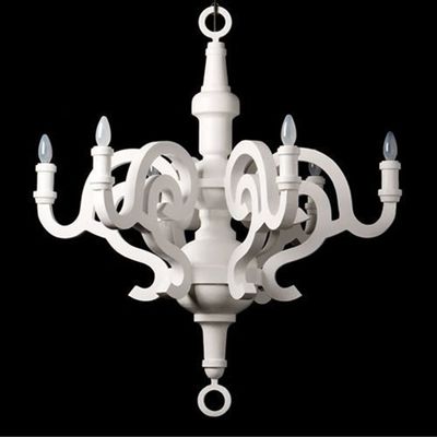 White Chandelier Postmodern indoor lighting candle chandelier Paper Chandelier L Patchwork（WH-MI-109)