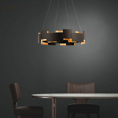 Art Deco Led Pendant Lights Living Dining Room round Moderne Oval LED Chandelier（WH-MI-114)