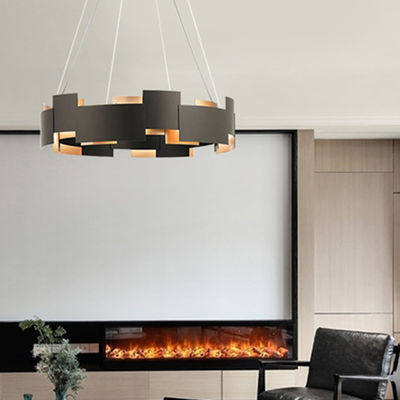 Art Deco Led Pendant Lights Living Dining Room round Moderne Oval LED Chandelier（WH-MI-114)