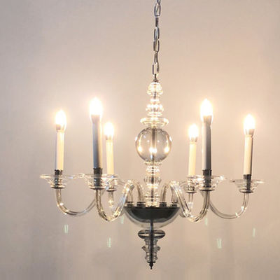 Modern minimalist light luxury fashion candle chandelier Nordic King George Round Chandelier(WH-MI-122)