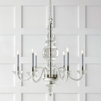 Modern minimalist light luxury fashion candle chandelier Nordic King George Round Chandelier(WH-MI-122)