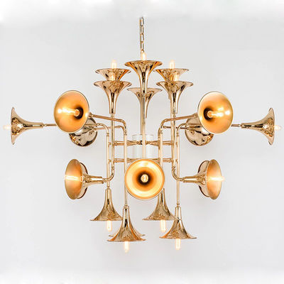 Nordic Gold Trumpet Pendant light suspension lamp Botti Chandelier(WH-MI-121)