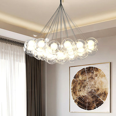 Nordic Clear Glass Ball Chandelier Restaurant Living Room Kid Room Chandelier 28.61 Round Pendant Chandelier（WH-MI-129)