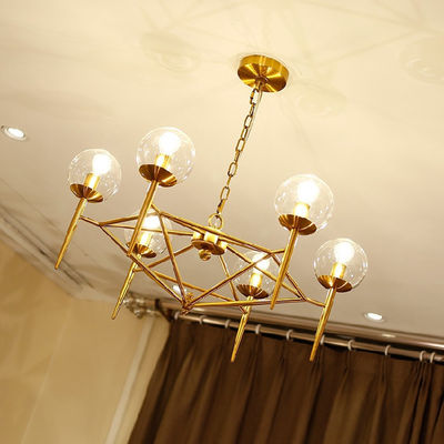 Gold wrought iron chandelier Glass Ball Montview Chandelier(WH-MI-137)