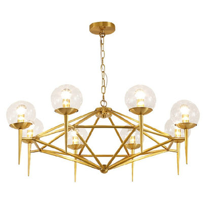 Gold wrought iron chandelier Glass Ball Montview Chandelier(WH-MI-137)