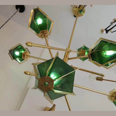 Modern LED Spiral Gold LED Pendant Light Lighting Green living room chandelier Harlow Small Chandelier(WH-MI-139)