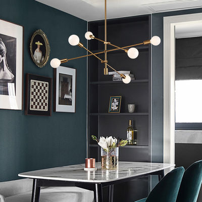 Modern Led Chandeliers Lighting Long Pole Gold Black sputnik chandelier(WH-MI-140）