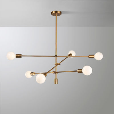 Modern Led Chandeliers Lighting Long Pole Gold Black sputnik chandelier(WH-MI-140）