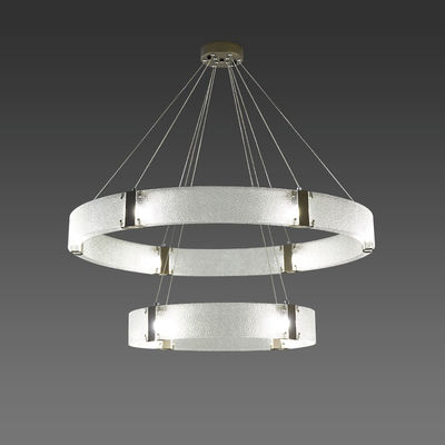 Post-modern Glass Luxury LED Pendant Lights Living Room Restaurant Parallel Ring LED Chandelier(WH-MI-144)