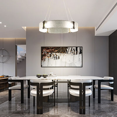 Post-modern Glass Luxury LED Pendant Lights Living Room Restaurant Parallel Ring LED Chandelier(WH-MI-144)