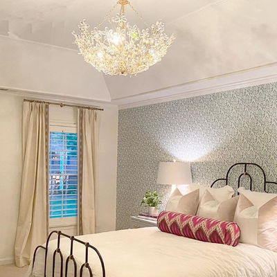 Gold crystal chandelier lights for living room tree branch Cheshire Basin Chandelier(WH-MI-155)