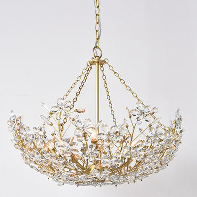 Gold crystal chandelier lights for living room tree branch Cheshire Basin Chandelier(WH-MI-155)