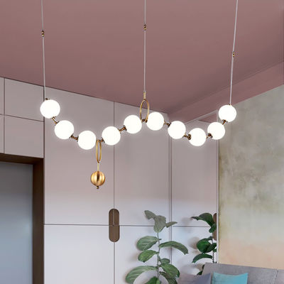 Showroom Hall Personality Bubble Lamps Luxury Simplicity Pearl Necklace Long LED Chandelier(WH-MI-157)