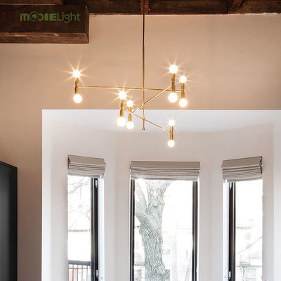 Vintage chandelier LED indoor lamp iron gold metal bar coffee shop Kitchen Atomium Chandelier(WH-MI-158)