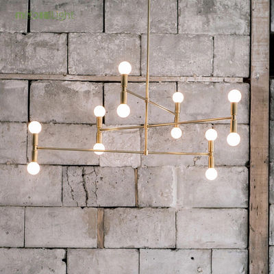 Vintage chandelier LED indoor lamp iron gold metal bar coffee shop Kitchen Atomium Chandelier(WH-MI-158)