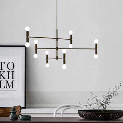 Vintage chandelier LED indoor lamp iron gold metal bar coffee shop Kitchen Atomium Chandelier(WH-MI-158)