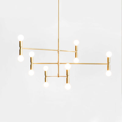Vintage chandelier LED indoor lamp iron gold metal bar coffee shop Kitchen Atomium Chandelier(WH-MI-158)