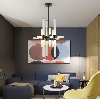 Modern Glass Tube Suspension lamp Living room Dining room scandinavian Castle Chandelier(WH-MI-160)