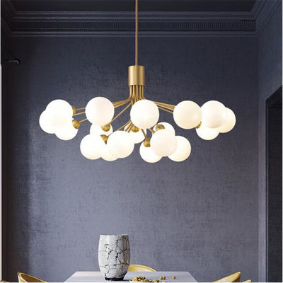 Copper Living Room Kitchen Gold Glass Ball globe chandelier Apiales Chandelier(WH-MI-162)